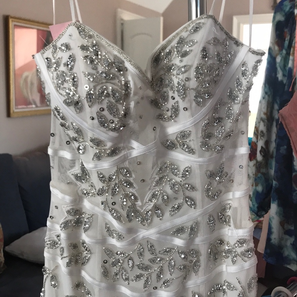 Vintage rhinestone embellished evening/prom gown